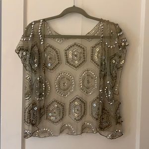 Anthropologie beaded vest